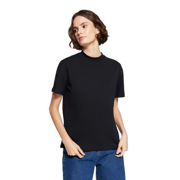 NWT Trendyol Women Regular fit Standing collar Knit T-Shirt - Picture 8 of 13